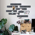 Felt Pin Board Bar 15"x2", Pack of 8 Bulletin Board Strips with 40 Push Pins, Home Office Memos Notice Boards Felt Wall Tiles by Uoisaiko