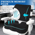 TushGuard Back&Seat Cushion, Car Seat Office Chair Cushions, Memory Foam Lumbar Back Support Pillow, Portable Airplane