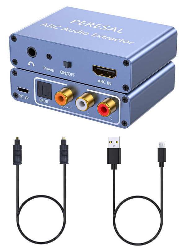 PERESAL 192KHz HDMI ARC Audio Extractor with Optical Cable ARC Converter HDMI ARC