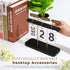 Roucerlin Countdown Wood & Metal Perpetual Flip Calendar, Reusable Wooden Desk Calendar Standing Flip, Daily Desk