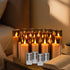 YOROXRG 24 Pack (D2.2 5" 6" 7")(Grey) Halloween Decoration Flickering Flameless Candles Battery Operated Timer Led
