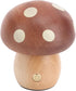 Dimmable Small Wood Mushroom Lamp, LED Rechargeable Bedside Touch Lamp, Portable Battery Mushroom Table Lamp