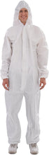 30203 Microporous Disposable Coveralls - Protective Hooded Suit for Chemical Industrial, X-Large, White