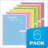 Oxford Spiral Notebook, 1 Subject, College Ruled Paper, 8 x 10-1/2 Inch, Set of 6, Pastel Pink, Orange, Yellow, Green,