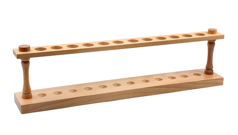 EISCO Wooden Test Tube Rack, Holds 12 Tubes up to 22mm Diameter, Test Tube Holder, Spice Rack