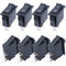 TWTADE 8Pcs Boat Rocker Switch, Latching ON/Off SPST, 2 Pin, 2 Position, Car Auto Boat Toggle Switch