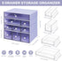 Desk Storage Organizer with 9 Drawers, FODIENS 4 Tiers Stackable Desktop Craft Storage Drawers for Makeup Jewelry