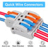 MELFIE 20PCS Lever Wire Connectors, 2 in 4 Out Quick Wire Connectors for AWG 28-12 Electrical Terminal Block