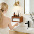 Wall Mount Paper Towel Holder, Wooden Paper Towel Dispenser for C-Fold Z-Fold Trifold Towel, Brown Bathroom Paper Towel