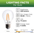 Bioluz LED 92 CRI E26 40 Watt Dimmable Edison Bulbs, Warm White Clear Pendant Light, 6-Pack