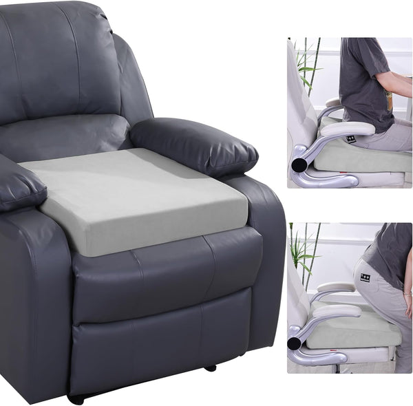 HOMBYS Wedge Recliner Seat Cushion for Long Sitting Chair, Cushion for Elderly