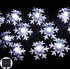 Solar Christmas String Lights Outdoor Waterproof, 30 LED 20Feet Snowflake Fairy Lights with 8 Lighting Modes for Garden