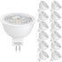 Mlambert 12 Pack MR16 LED Bulbs, 50W Halogen Equivalent, 2700K Warm White, 5W GU5.3 Spotlight Bulb