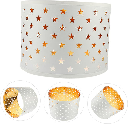 Lurrose Lamp Shade for Floor and Table Lamps Soft Fabric Cover Easy to Install Decorative Lighting for Bedroom Study
