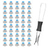 SynHHergyx 45 PCS Mechanical Keyboard Switches 3 Pin Blue Clicky Switches Dustproof Keyboard