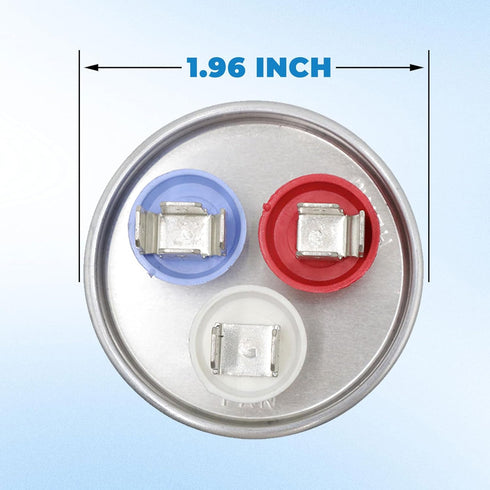 COOLWAY 45/5 uF Dual Run Start AC Capacitor, 370V or 440V for Air Conditioner Motor Start or Heat Pump