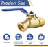 Brass 3/4" Hose Bibb, 3/4" Male NPT x Garden Hose Thread, Lead-Free Compliant, Ideal for Gardens and Patios