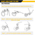 3 Pcs/Set Hydraulic Cylinder Piston Repair Seal Kit, Universal U-Cup Rod Seal Installation Tool Set