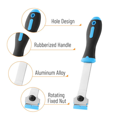 Set, 3 Pack, Set 50 30 Bates- Razor Blade Scraper Razor Scraper with Extra Plastic & Metal Blades, Window Scraper Tool