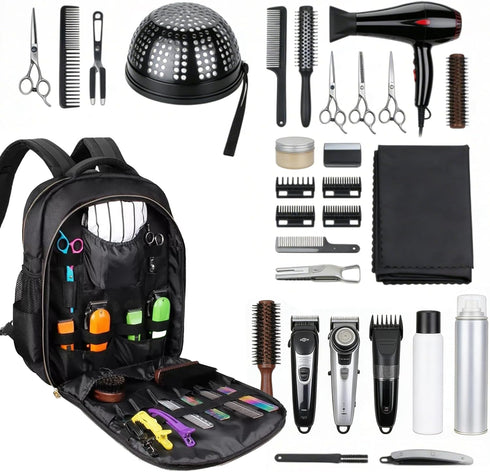 iaodia Backpack Trimmer, Travel Hairstylist Clipper Organizer Bag for Barbers, Portable Bag for Clippers Large Capacity