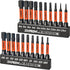 TEKPREM 24-Piece Metric & SAE Hex Bit Set with Magnetic 1/4" Screwdriver Bit Driver and Storage Box