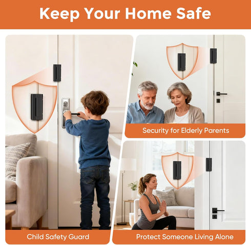 Jkrycyf 2 Pack 800 lbs, Home Security Door Reinforcement Lock, Door Locks for Kids Safety Withstand Child Proof Door