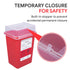 Alcedo 1 Quart Sharps Container for Home Use and Professional (5-Pack), Biohazard Needle and Syringe Disposal, Portable