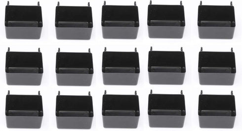 Small Plastic Pegboard Storage/Parts Bins - Multi-Pack in Red, Yellow, or Black (15, Black)