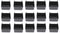 Small Plastic Pegboard Storage/Parts Bins - Multi-Pack in Red, Yellow, or Black (15, Black)