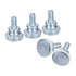 uxcell M4x10mm Knurled Thumb Screws, 20pcs Carbon Steel Zinc Plated Flat Knurled Head Fully Threaded Thumb Screws