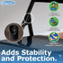 8 7/8 Inch Black Folding Chair V-Tip Stabilizer Caps, ID - Heavy Duty Nylon End Caps, Non-Marring Round Top of Leg