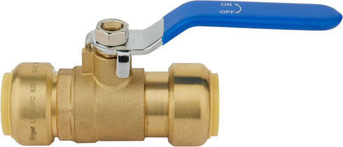 (Pack of 2) EFIELD 1/2 Inch Push-Fit Full Port Ball Valve for Hot and Cold Water with Disconnect Clip