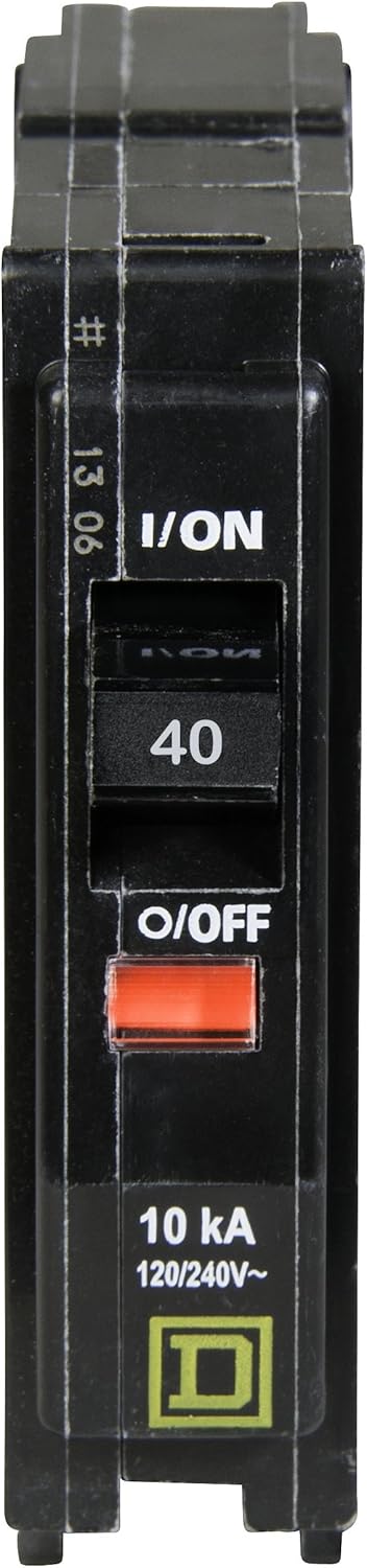 Square D - QO140CP QO 40 Amp Single-Pole Circuit Breaker by Schneider Electric