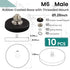 10Pack M6 ULIBERMAGNET Anti-Scratch Neodymium Magnet with Rubber Coated and Male Thread,Super Strong Magnetic Mounting
