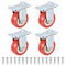 PATIKIL 2" Rigid Caster Wheels, 4 Pack Silent Fixed Plate Casters with