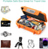 ORIA Portable Security Case - Anti-Theft Waterproof Beach Safe Lock Box with 4-digit Combination Code, Orange