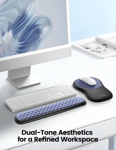 meatanty Set, Keyboard and Mouse Wrist Rest Ergonomic Wrist Pad Support, Computer Hand Palm Rest Combo, Memory Foam