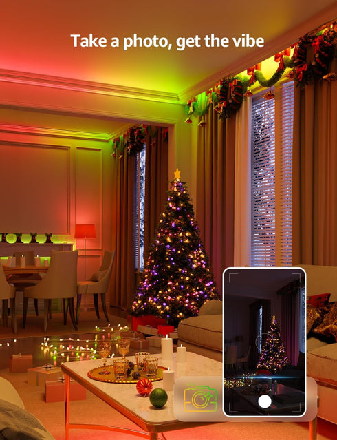 S1 16.4ft 2.4G Lepro AI LED Strip Lights for Bedroom - Smart RGB Light Strips with IC and Rainbow Chasing Effects