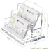 SANRUI Business Card Holder for Desk, Clear Acrylic Horizontal Business Card Display Stand with 2 Slots