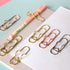 Zrwcvxy 15 pcs Multifunctional Pen Clips, Large Size Paperclip Holders for Notebooks and Papers, Gold/Silver/Rose Gold