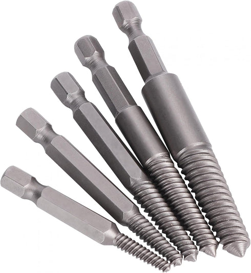 5pcs Broken Head Screw Extractor Tool Kit for Damaged Bolts Removal