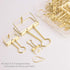 18 Pcs Gold Wire Binder Clips and 20 Pcs Cute Paper Clips Set Assorted Sizes, 2 Big 6 Medium 10 Small Smooth Steel Hollow Office Clamp Clips by VENCINK