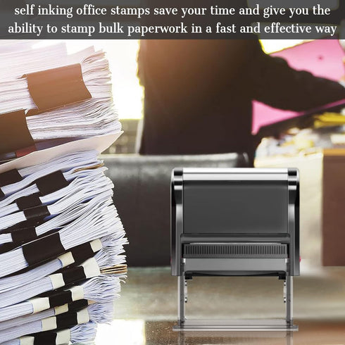 Void Stamps Custom Rubber Stamp, Self Inking Personalized Office Stamps for Business Supplies, Red Ink (Void Stamp)