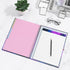 Rimilak Spiral Clipboard Folio with Refillable Lined Notepad, 14.5 x 9.8 Inch, Cute Stylish Clipfolio, Galaxy