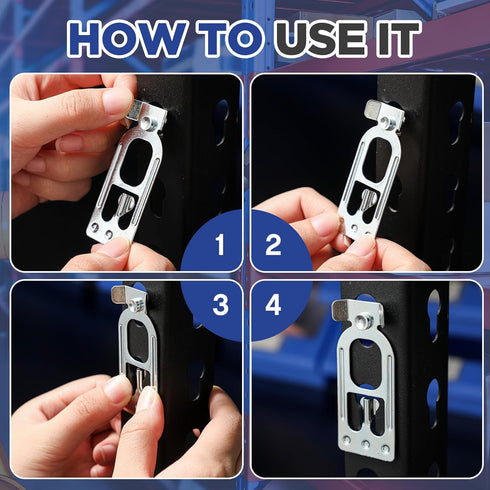 Zonon 100 Pcs Teardrop Pallet Rack Safety Clip, Warehouse Storage Pallet Racking Beam Safety Clip Connector for Shelf