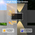 200Wide 8 6 Pack, IP66 TECKNET Solar Fence Lights, Up Down Lights & Lighting, Modes RGB Color Changing, Waterproof