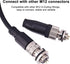 M12 4Pin A Coded Female Straight IP67 Waterproof Rear Bulkhead Panel Receptacles, 5PCS Cable Solder Type Field Assembly