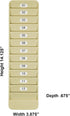 Pyramid Time Systems 500-12 Badge Rack, 12 Pockets, Lightweight Durable Plastic for Cards