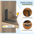 3"3"1.2" 90 (Black-8PCS) L Bracket for Wood, Degree Angle Bracket, Galvanized Corner Brace for Wood Post, Floating