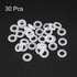 uxcell Silicone O-Rings, 10mm OD 5.2mm ID 2.4mm Width VMQ Seal Gasket for Compressor Valves Pipe Repair, White, Pack of 30